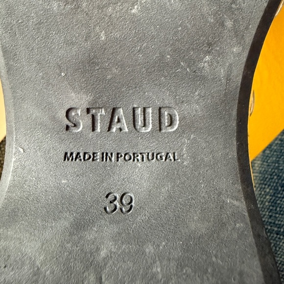 Staud Remi Platform Leather Buckle Sandals - Yellow 39 9 - Picture 10 of 10